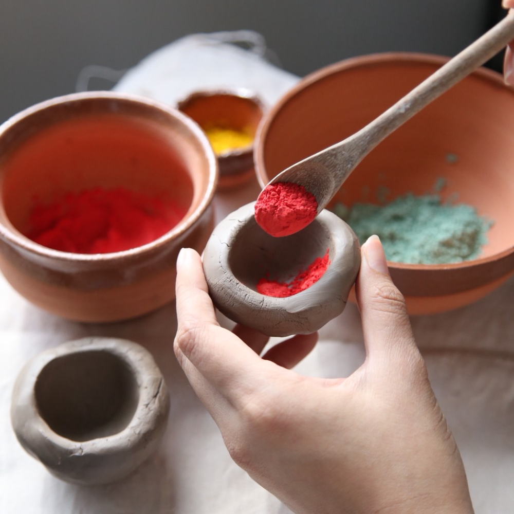 สีสเตนที่ใช้กับเคลือบ (Glaze Stain)