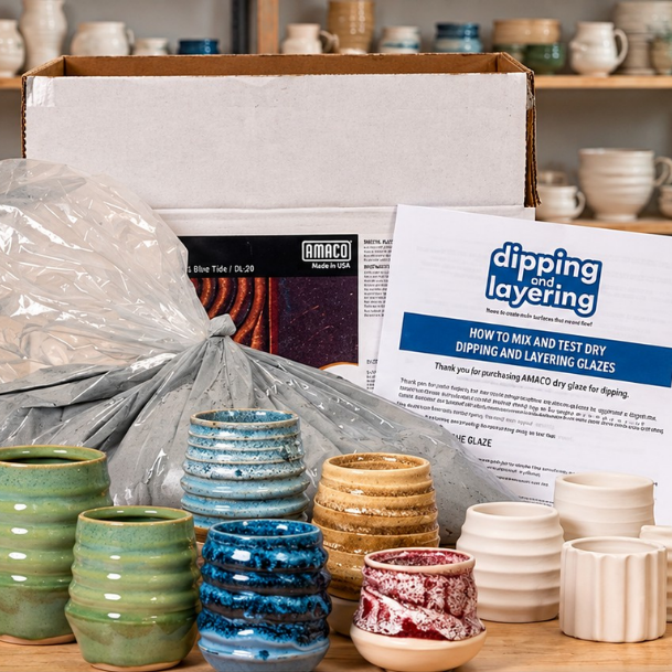 รวมไอเดียจับคู่สี AMACO Dipping & Layering Glazes พร้อมผลลัพธ์บนเนื้อดินต่างชนิด