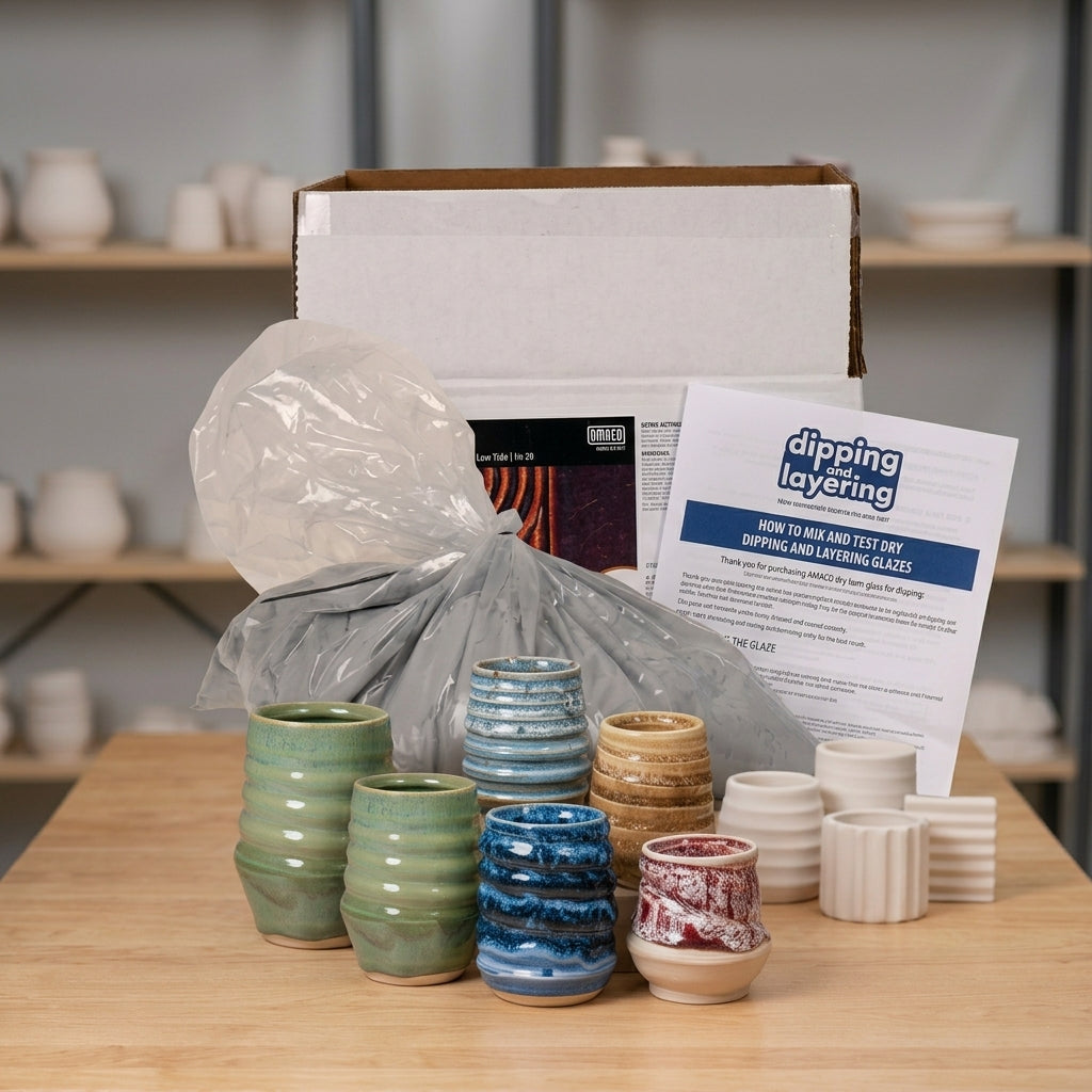 รวมไอเดียจับคู่สี AMACO Dipping & Layering Glazes พร้อมผลลัพธ์บนเนื้อดินต่างชนิด