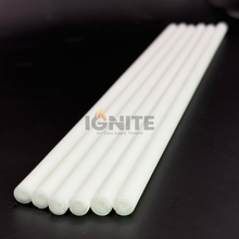 Load image into Gallery viewer, SGC-023 Borosilicate Porcelain Color Glass Rod - Opaque White (Rough Outer Surface)
