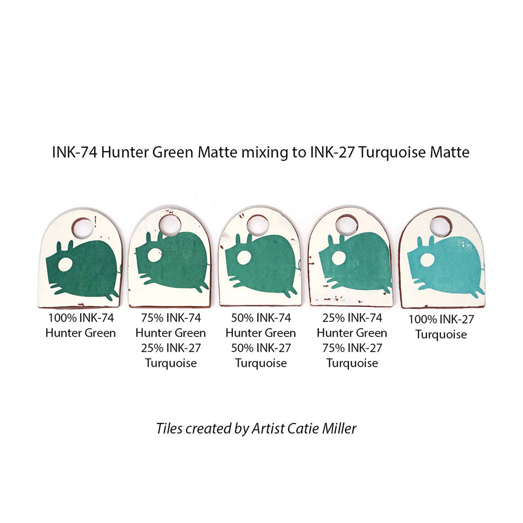 AMACO INK-74 Hunter Green Matte Ink หมึกสำหรับงานเซรามิก (8 oz.)