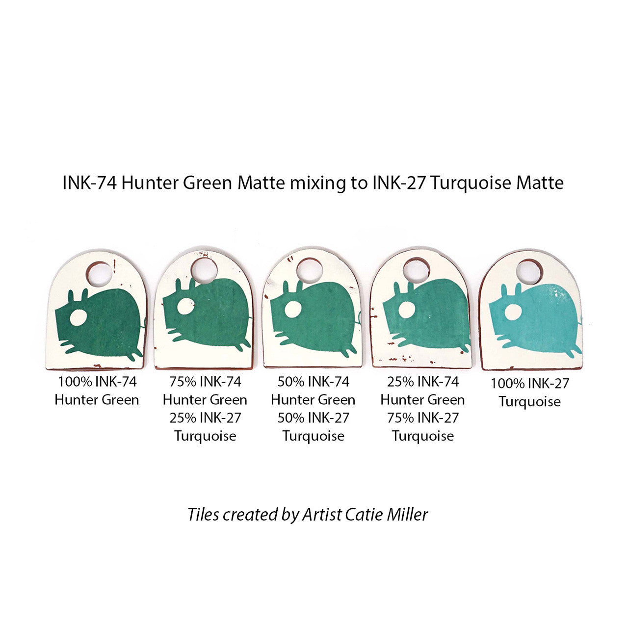 AMACO INK-74 Hunter Green Matte Ink หมึกสำหรับงานเซรามิก (8 oz.)