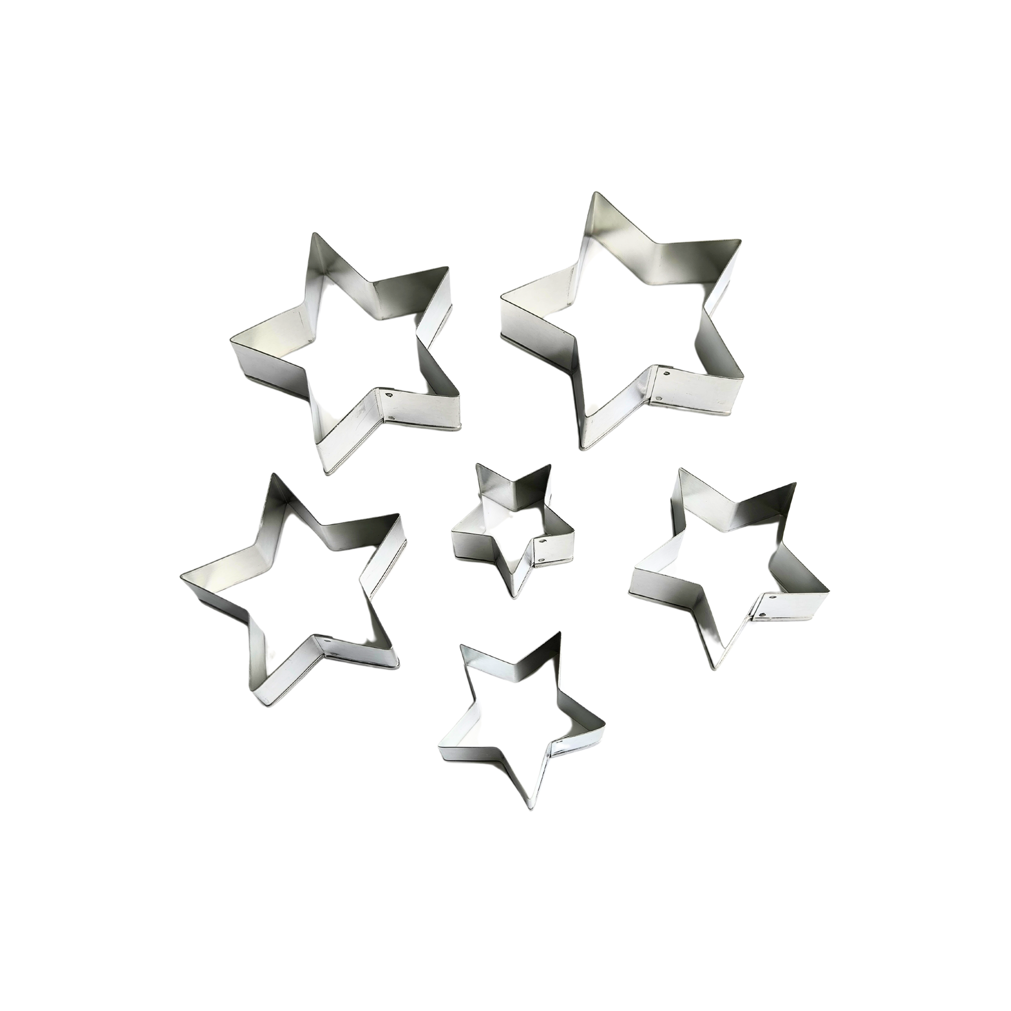 PCS-20 TINPLATEPATTERN CUTTER SETS 6 PCS 5- POINTED STAR SHAPES/SET