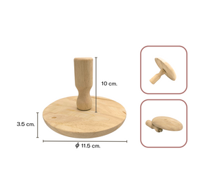 PPATEX-308 แม่พิมพ์ไม้ทรงครึ่งวงกลม เส้นผ่านศูนย์กลาง 11.5 เซนติเมตร