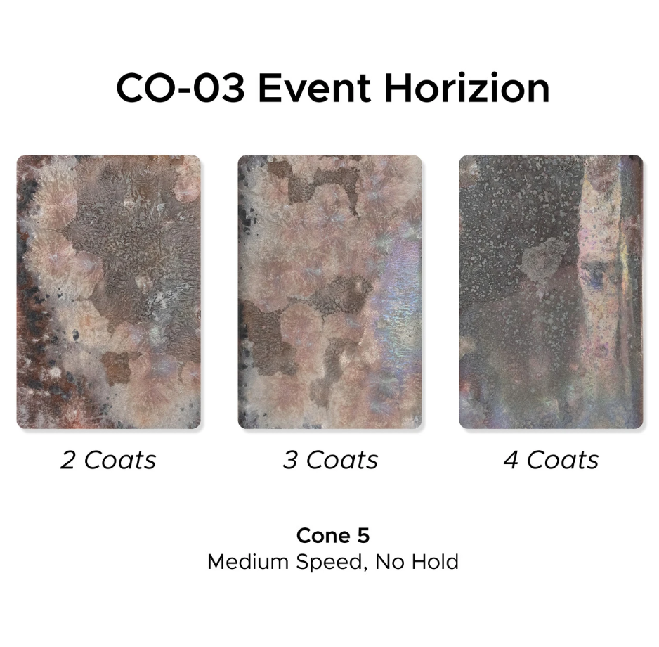 Amaco Cosmos Glaze, CO-03 Event Horizon