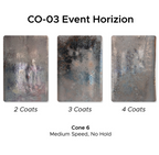 Amaco Cosmos Glaze, CO-03 Event Horizon