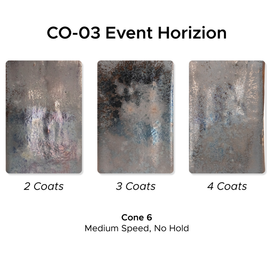 Amaco Cosmos Glaze, CO-03 Event Horizon