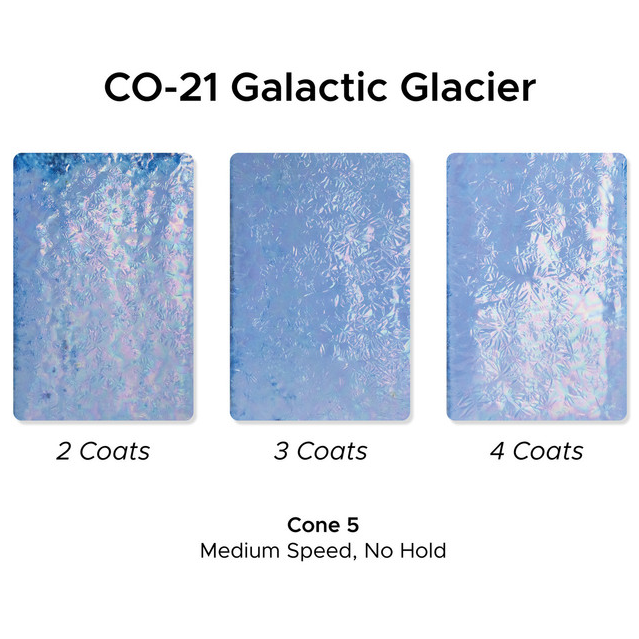 Amaco Cosmos Glaze, color CO-21 Galactic Glacier