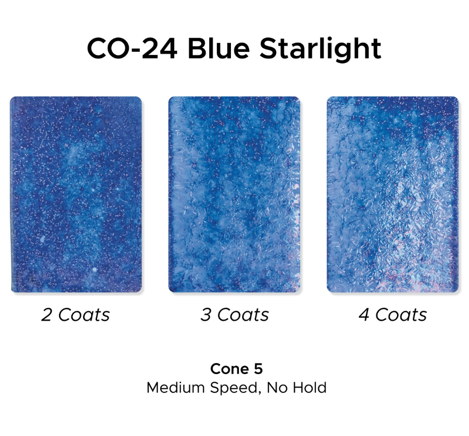 น้ำเคลือบ Amaco Cosmos สี CO-24 Blue Starlight