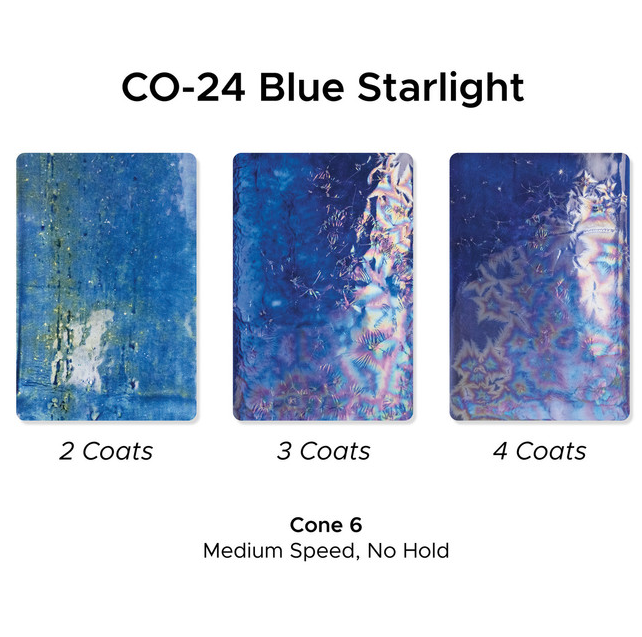 น้ำเคลือบ Amaco Cosmos สี CO-24 Blue Starlight
