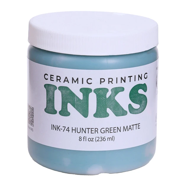AMACO INK-74 Hunter Green Matte Ink หมึกสำหรับงานเซรามิก (8 oz.)
