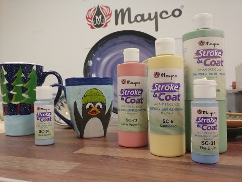 น้ำเคลือบ Mayco "Stroke & Coat" SC060 Silver Lining