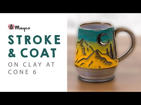 น้ำเคลือบ Mayco "Stroke & Coat" SC060 Silver Lining