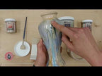 Mayco "Stoneware Flux" SW401P Light Flux (over SW119 Cinnabar) Glaze (473 ml)