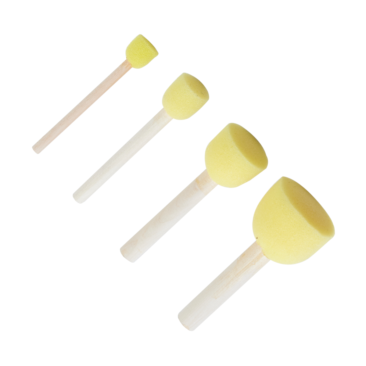 PSPG-001 Round Head Sponge Brush Set (4 Pieces)