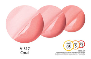 สีใต้เคลือบ Amaco Velvet สี V-317 Coral