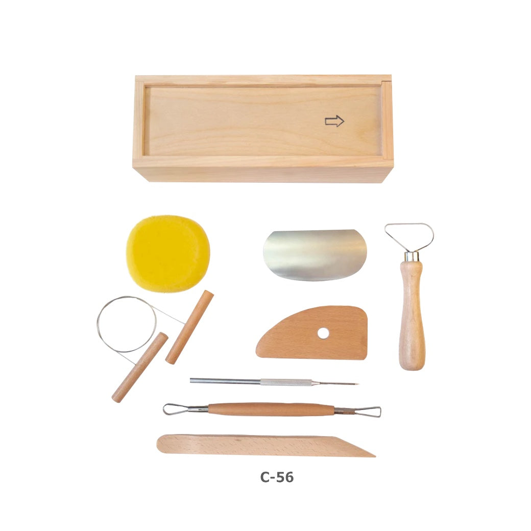 C-56 ชุดเครื่องมือปั้นในกล่องไม้