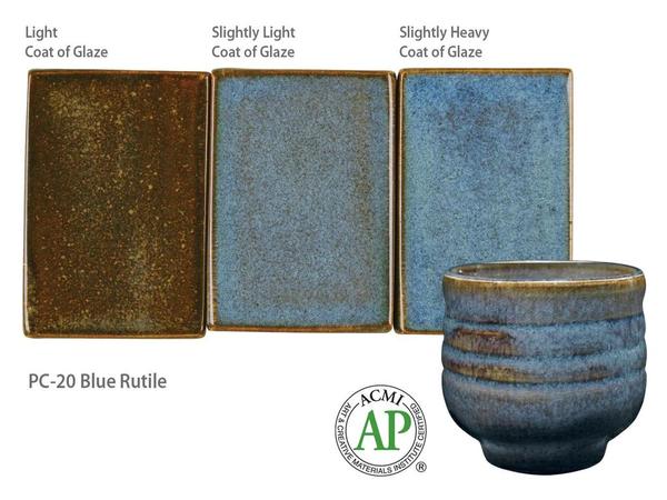 น้ำเคลือบ Potter's choice Amaco สี PC-20 Blue Rutile