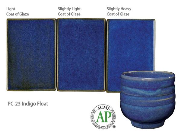 น้ำเคลือบ Amaco Potter's choice สี PC-23 Indigo Float