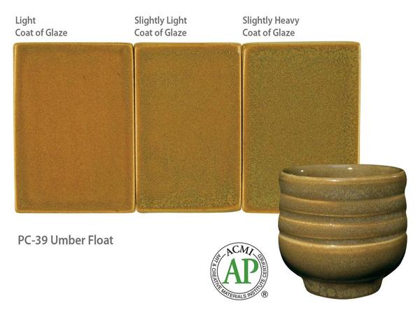น้ำเคลือบ Amaco Potter's choice สี PC-39 Umber Float