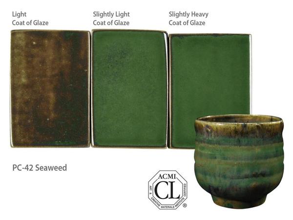น้ำเคลือบ Potter's choice Amaco สี  PC-42 Seaweed