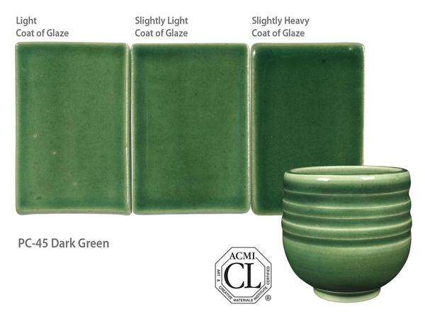 น้ำเคลือบ Potter's choice Amaco สี PC-45 Dark Green
