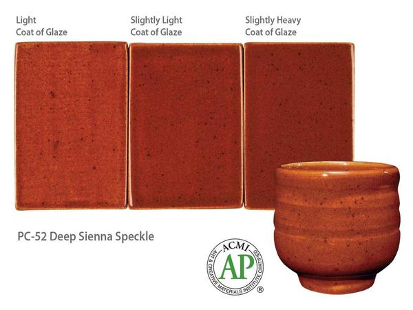 น้ำเคลือบ Amaco Potter's choice สี PC-52 Deep Sienna Speckle
