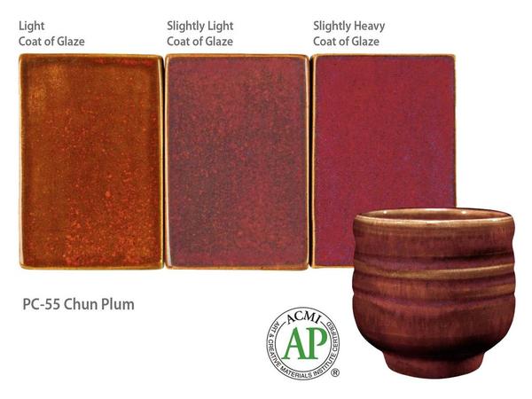 น้ำเคลือบ Amaco Potter's choice สี PC-55 Chun Plum